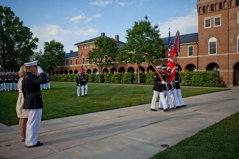 Color guard at Marine Barracks Washington